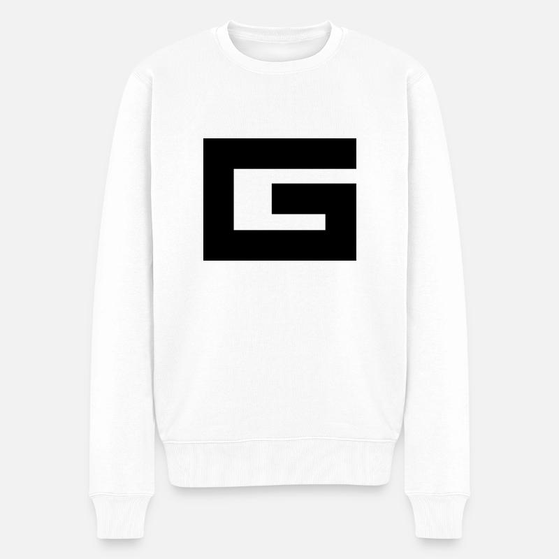 G - Männer Premium Bio Pullover - Weiß