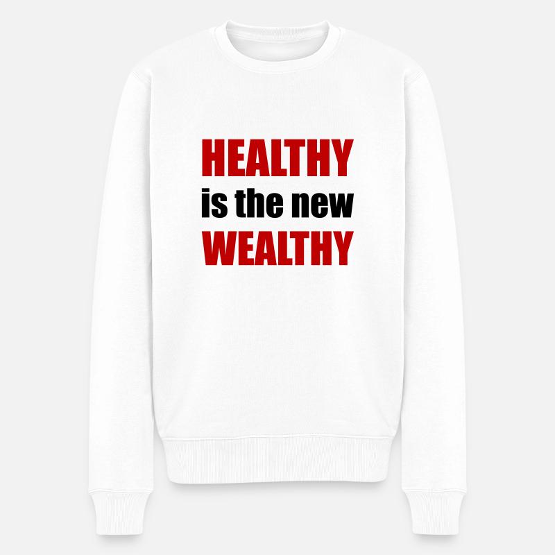 gesund - Männer Premium Bio Pullover - Weiß