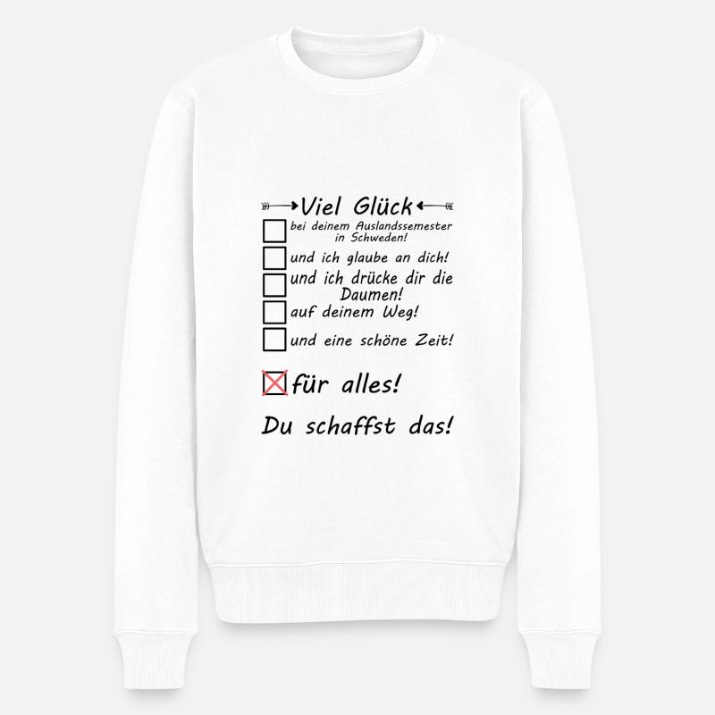 Schweden Auslandssemester - Semester Studieren - Männer Premium Bio Pullover - Weiß