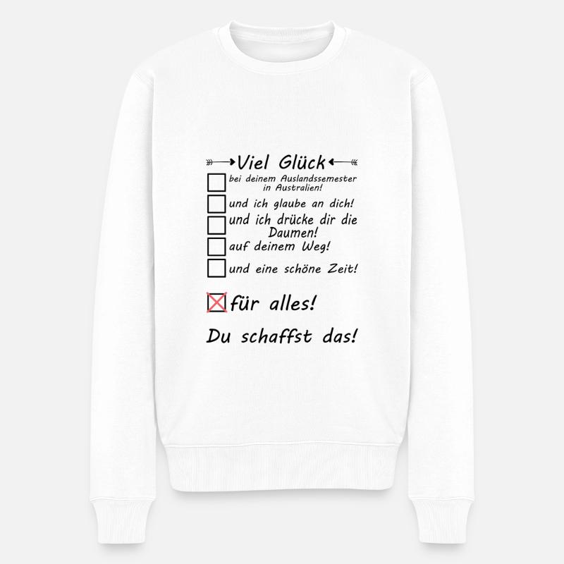 Australien Auslandssemester - Semester Studieren - Männer Premium Bio Pullover - Weiß