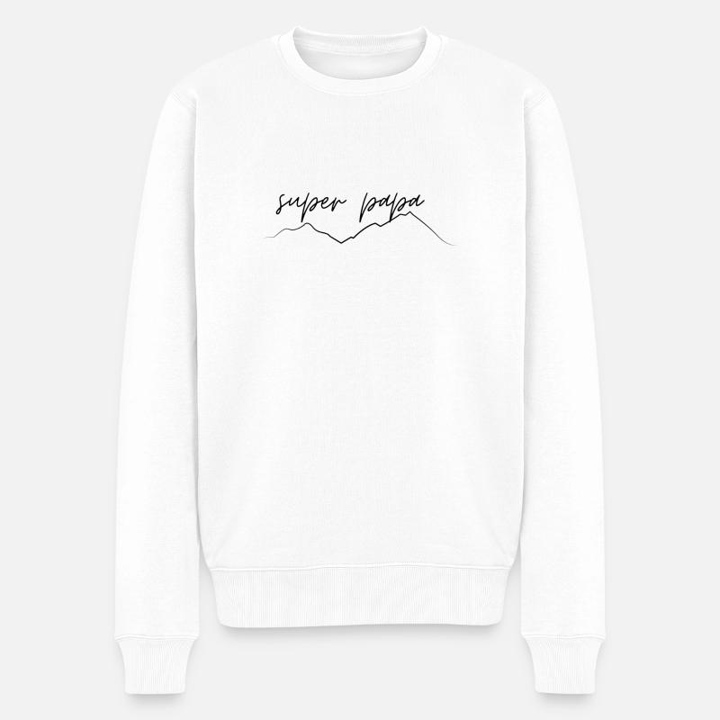 Super Papa - Pull Premium bio Homme - blanc
