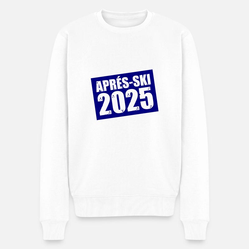 Apres Ski 2025 - Männer Premium Bio Pullover - Weiß