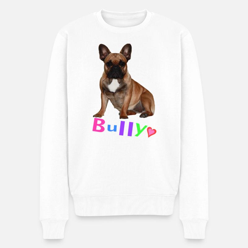 Français Bouledogue - Pull Premium bio Homme - blanc