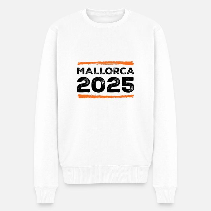 Majorque 2025 Spruch - Pull Premium bio Homme - blanc