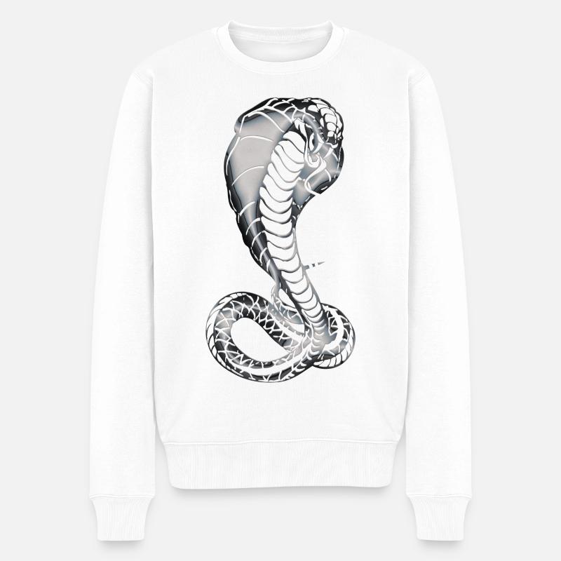 Königskobra - Männer Premium Bio Pullover - Weiß