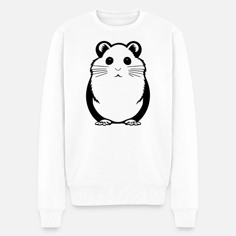 hamster - Pull Premium bio Homme - blanc