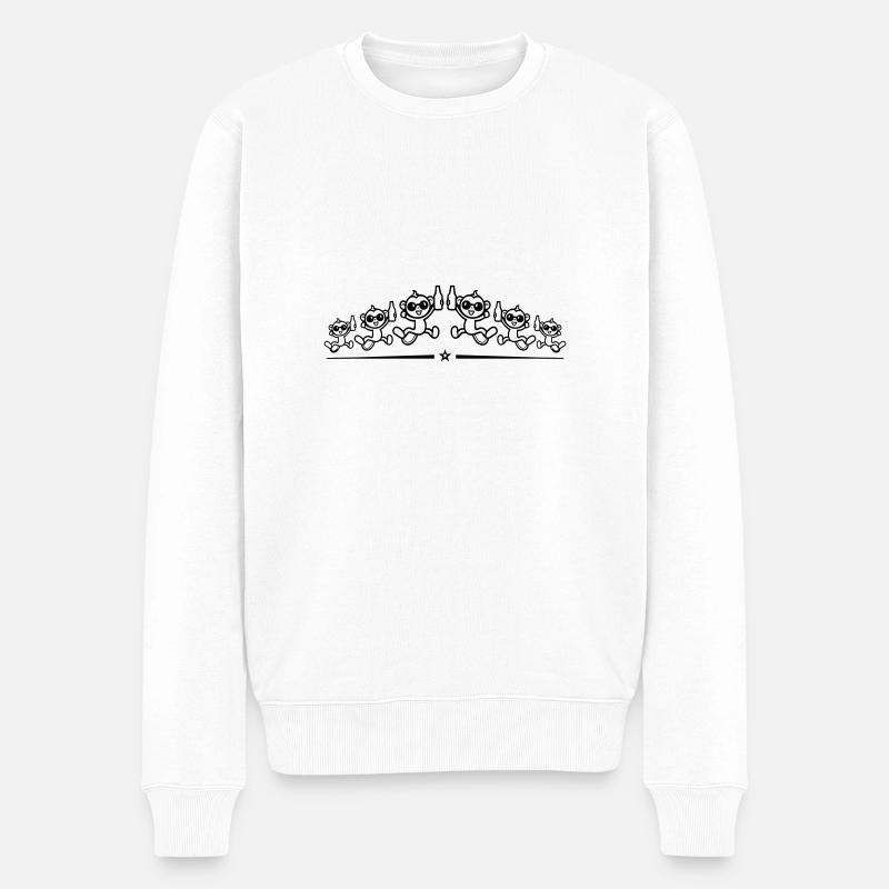 Affen Party Team - Männer Premium Bio Pullover - Weiß