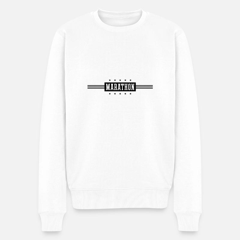 Marathon Running - Pull Premium bio Homme - blanc