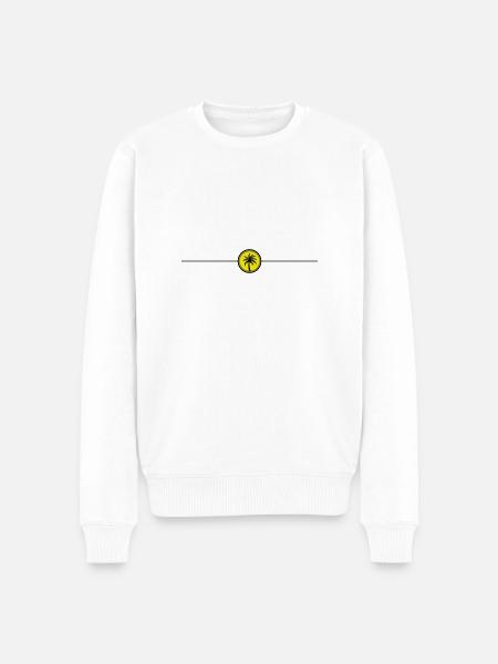 Palm tree line icon - Men's Premium Organic Jumper - white