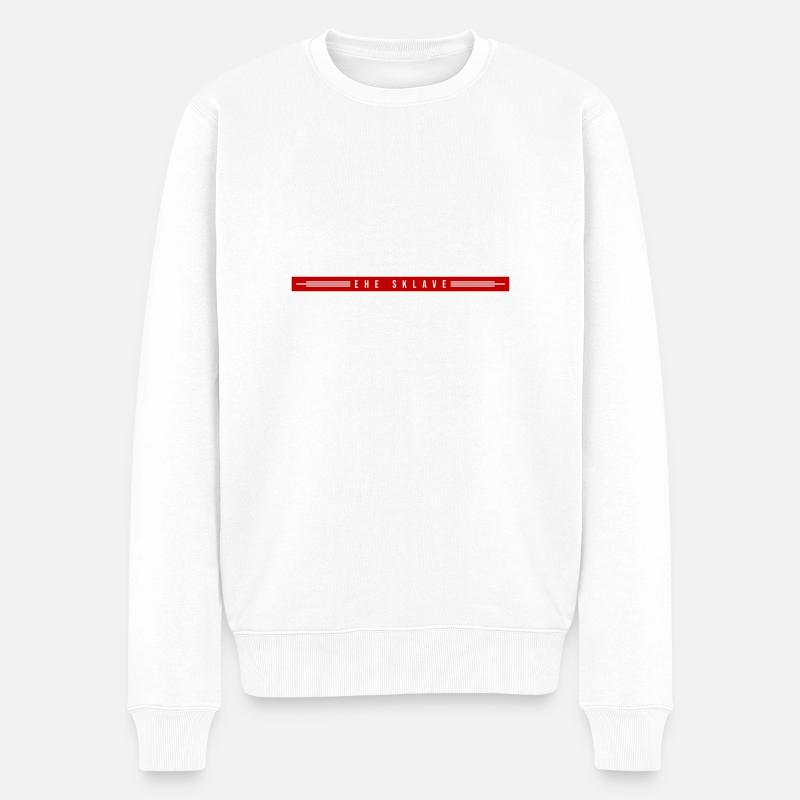 Ehesklave Jga Spruch - Männer Premium Bio Pullover - Weiß