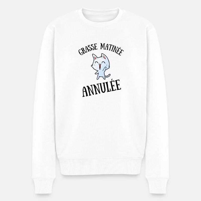 grasse matinée annulée - Pull Premium bio Homme - blanc