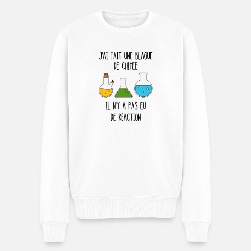pas de réaction - Pull Premium bio Homme - blanc