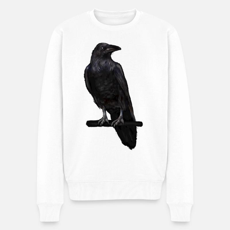 Rabe - Männer Premium Bio Pullover - Weiß