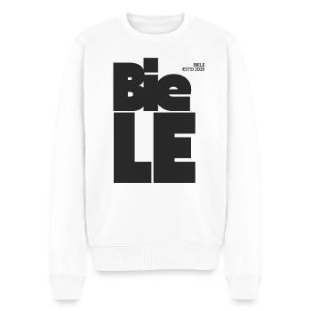 BIELE BIELE - Männer Premium Bio Pullover - Weiß - Vorne - Thijin (182cm)
