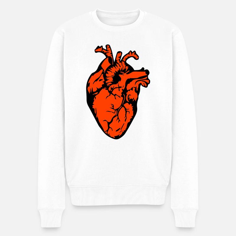 Cœur - Pull Premium bio Homme - blanc