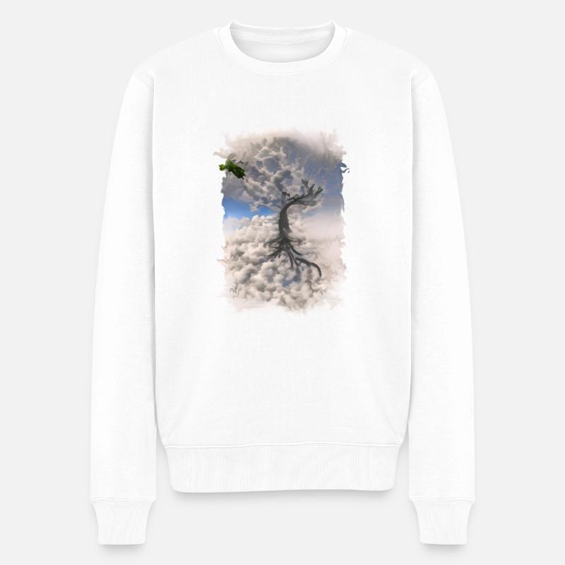 tree2 - Männer Premium Bio Pullover - Weiß