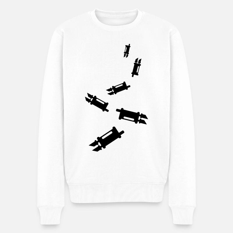 Auspuff Tuning - Männer Premium Bio Pullover - Weiß