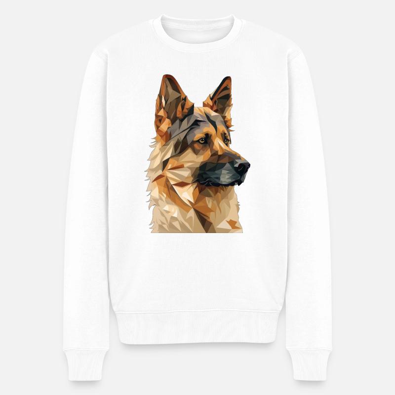 CHIEN DE BERGER - Pull Premium bio Homme - blanc