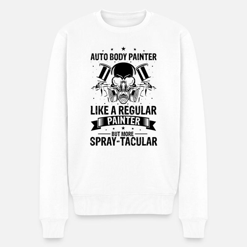 Autolackierer für Karosserietechniker - Männer Premium Bio Pullover - Weiß
