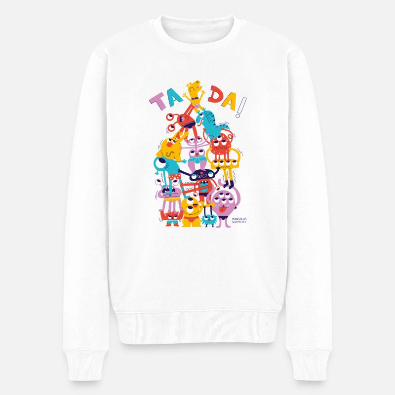 Pyramide de monstres - Pull Premium bio Homme - blanc