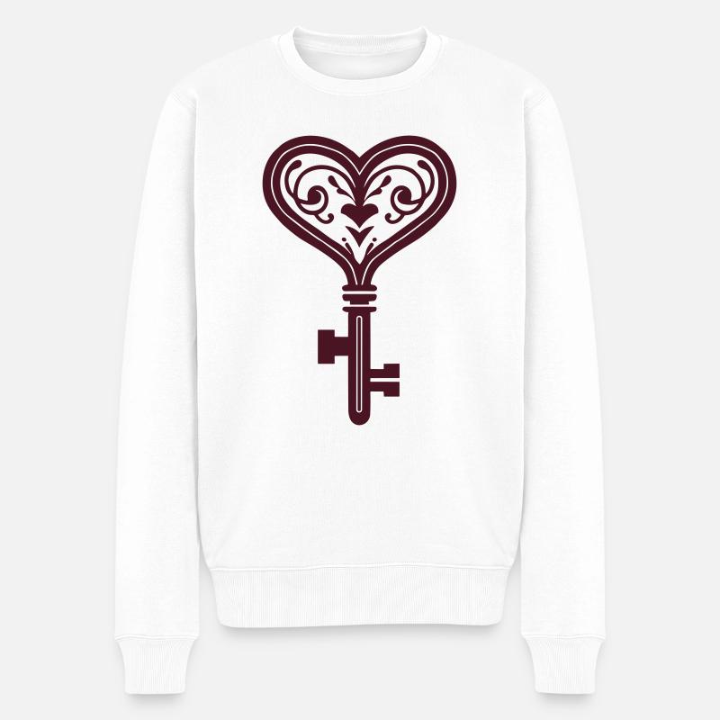 La clé de l’amour - Pull Premium bio Homme - blanc
