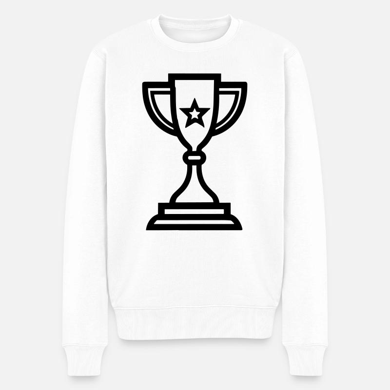 Trophäe - Männer Premium Bio Pullover - Weiß