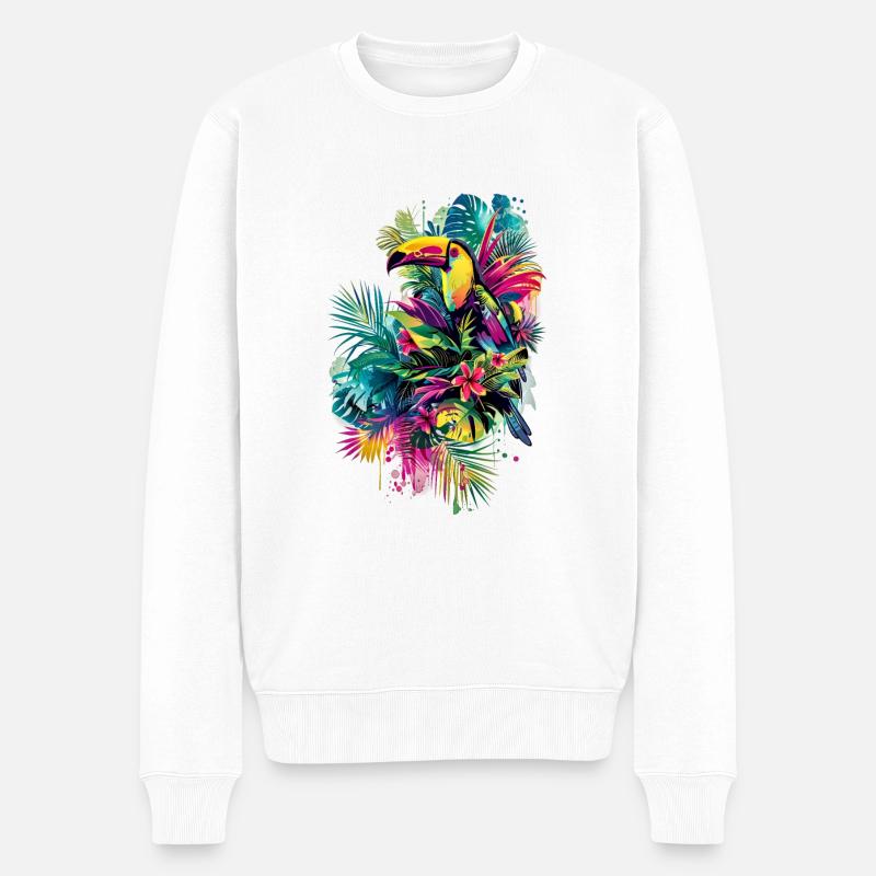 Mach mal Urlaub - Männer Premium Bio Pullover - Weiß