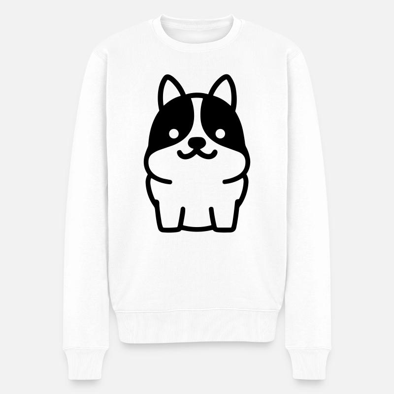 Chien - Pull Premium bio Homme - blanc