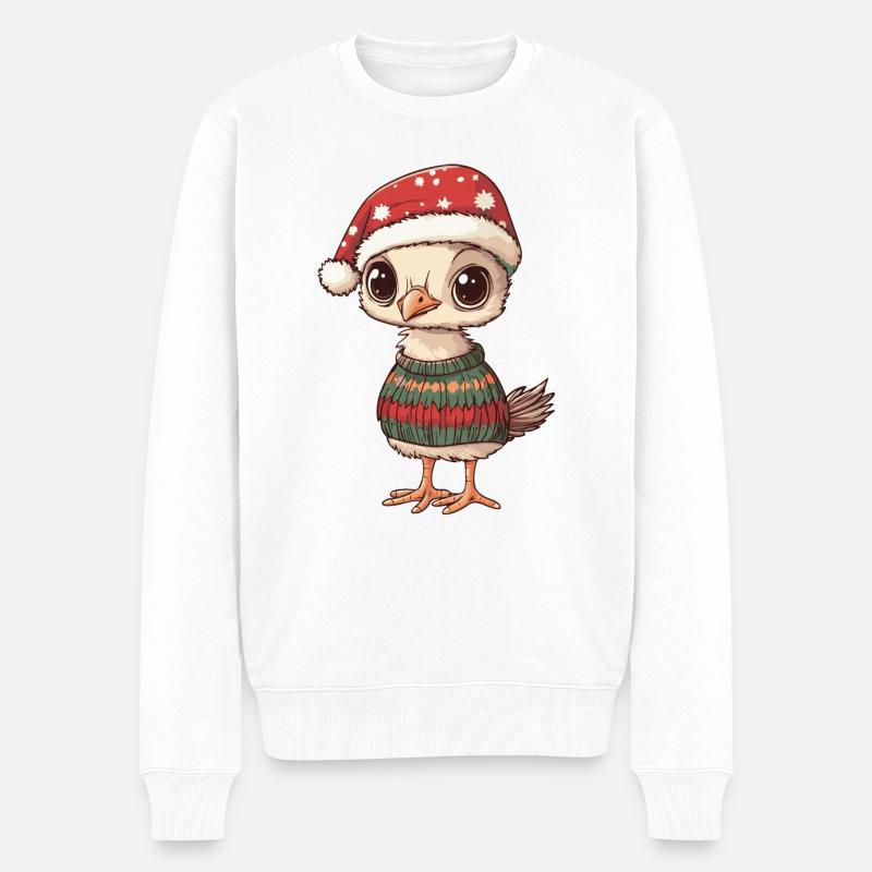 Strauß Weihnachten - Männer Premium Bio Pullover - Weiß