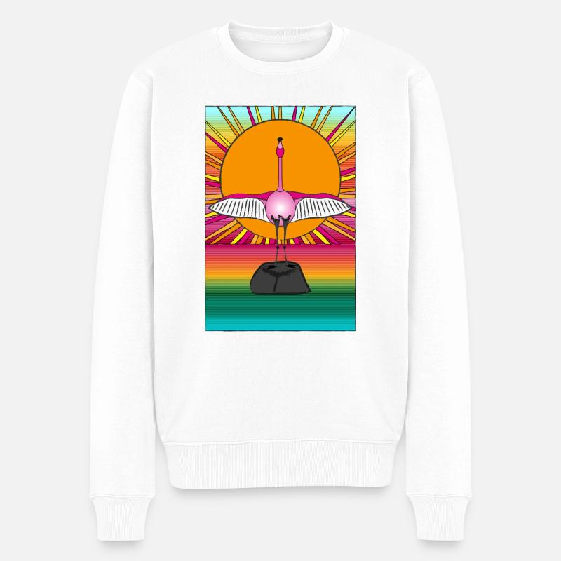 Spread your wings and fly - Männer Premium Bio Pullover - Weiß