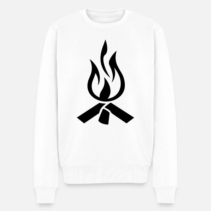 Feu de camp - Pull Premium bio Homme - blanc