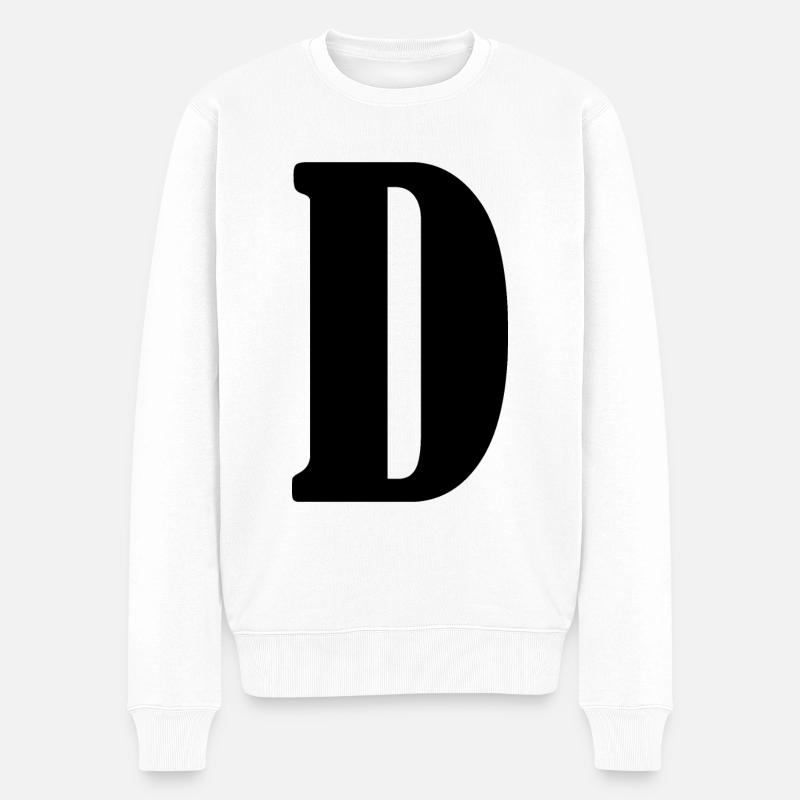 D - Männer Premium Bio Pullover - Weiß