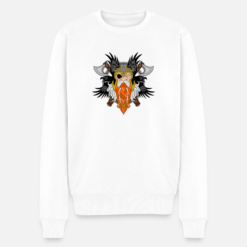 Odin - Oldschool - Pull Premium bio Homme - blanc