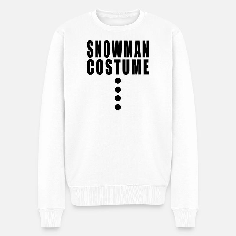 Snowman Costume - Männer Premium Bio Pullover - Weiß
