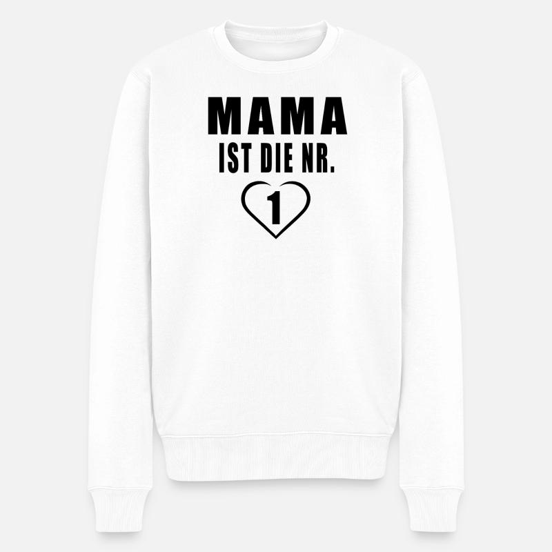 Mama Ist Die Nr. 1 - Männer Premium Bio Pullover - Weiß