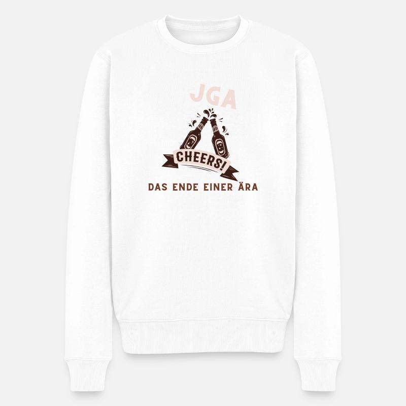 JGA Männer - Männer Premium Bio Pullover - Weiß