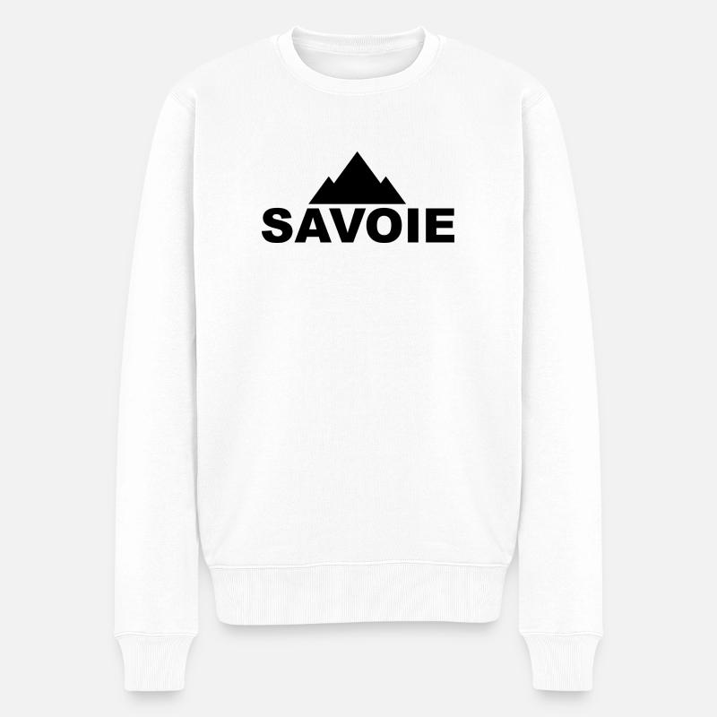 Savoyer Gebirge - Männer Premium Bio Pullover - Weiß