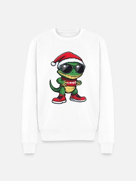 Lizard Gecko Christmas Ugly Christmas - Men's Premium Organic Jumper - white