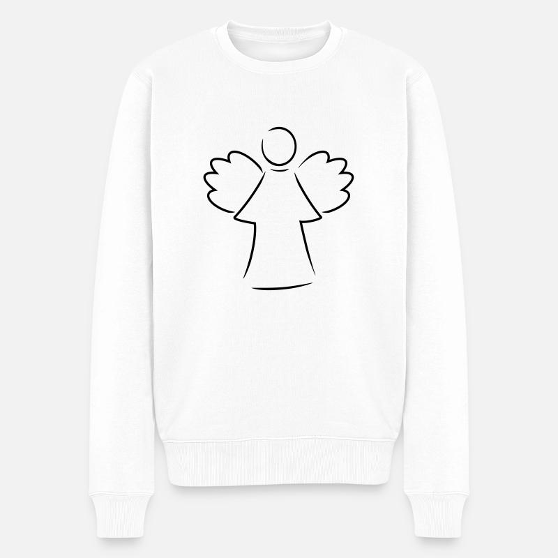 engel - Männer Premium Bio Pullover - Weiß