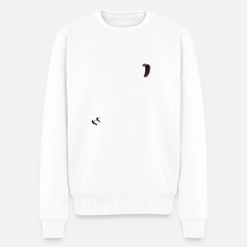 Kitesurfen - Männer Premium Bio Pullover - Weiß