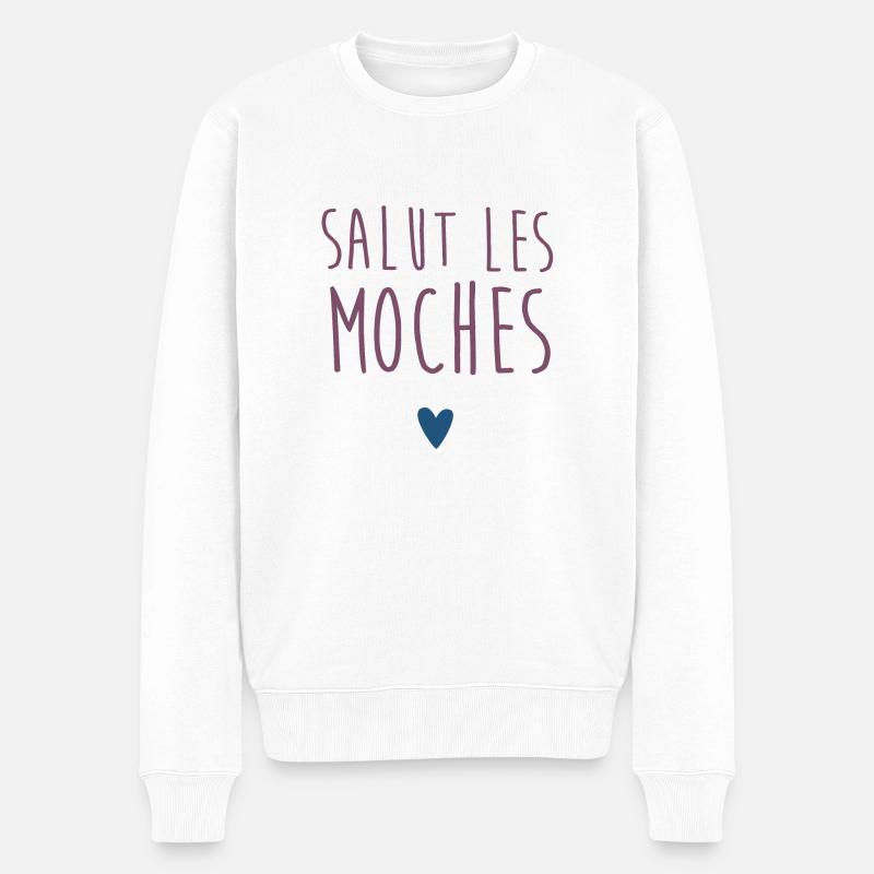 salut les moches - Pull Premium bio Homme - blanc