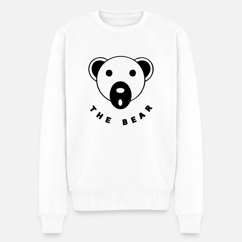 The bear - Männer Premium Bio Pullover - Weiß