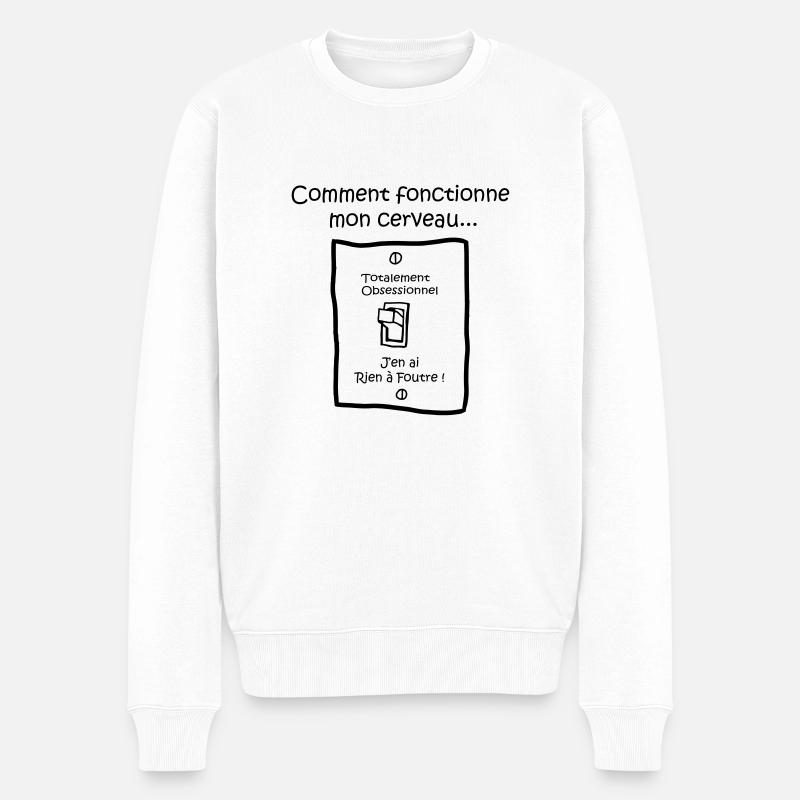 Mon cerveau - Pull Premium bio Homme - blanc
