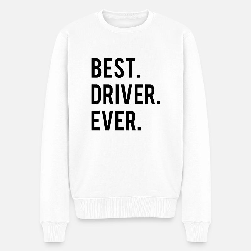 Best Driver Ever - Männer Premium Bio Pullover - Weiß