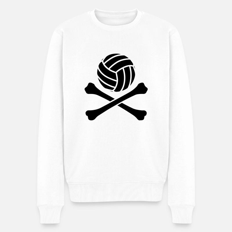Volleyball & Os - Pull Premium bio Homme - blanc