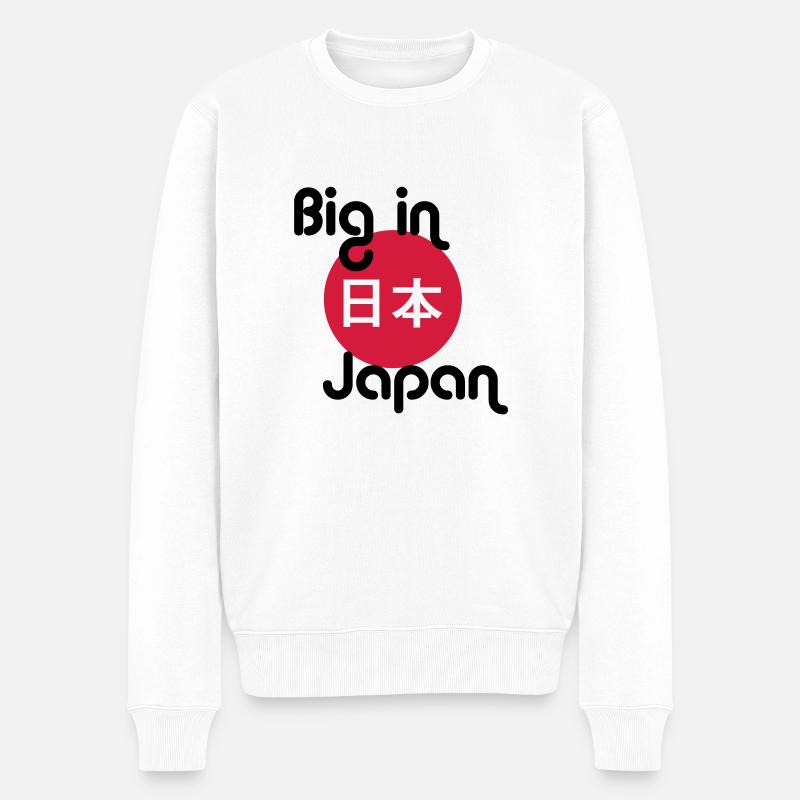 big in japan - Männer Premium Bio Pullover - Weiß