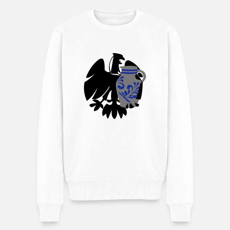 Adler & Bembel - Männer Premium Bio Pullover - Weiß