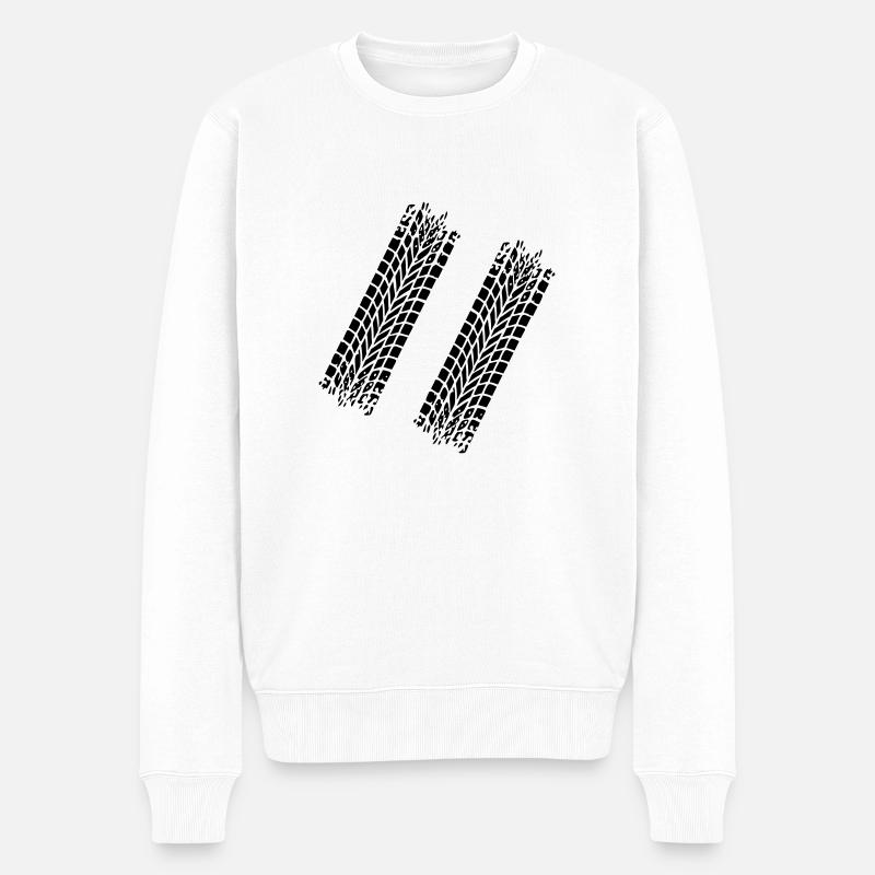 Reifen - Männer Premium Bio Pullover - Weiß