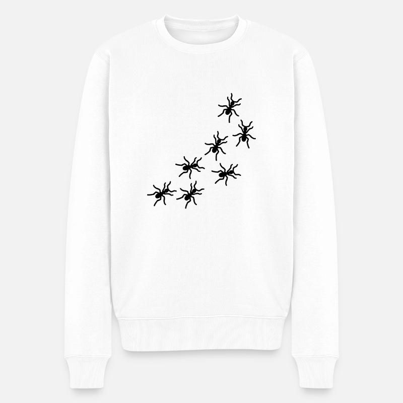 Ameise - Männer Premium Bio Pullover - Weiß