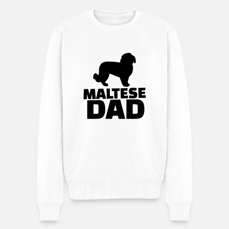 Maltese Dad - Pull Premium bio Homme - blanc